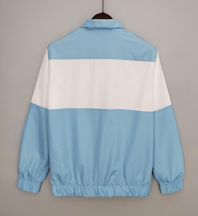 21-22 Manchester City Windbreaker Blue and White