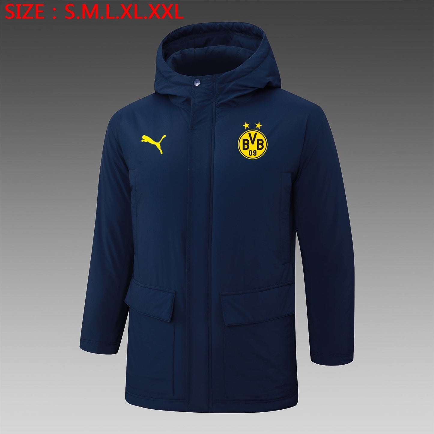 BVB Dortmund 24/25 Winter Navy Jacket - Pro Soccer Jersey