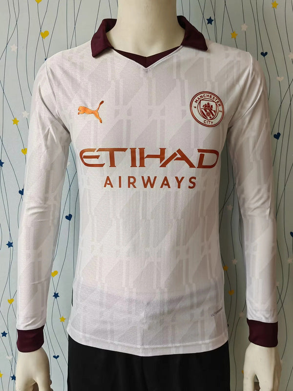 Manchester City Away 23/24 Player Version LS - Pro Soccer Jersey