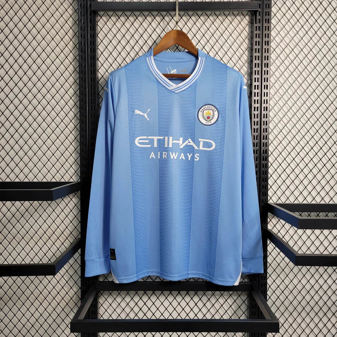 2023/2024 Man City Home shirt Long Sleeves : Thaï Quality - Pro Soccer Jersey
