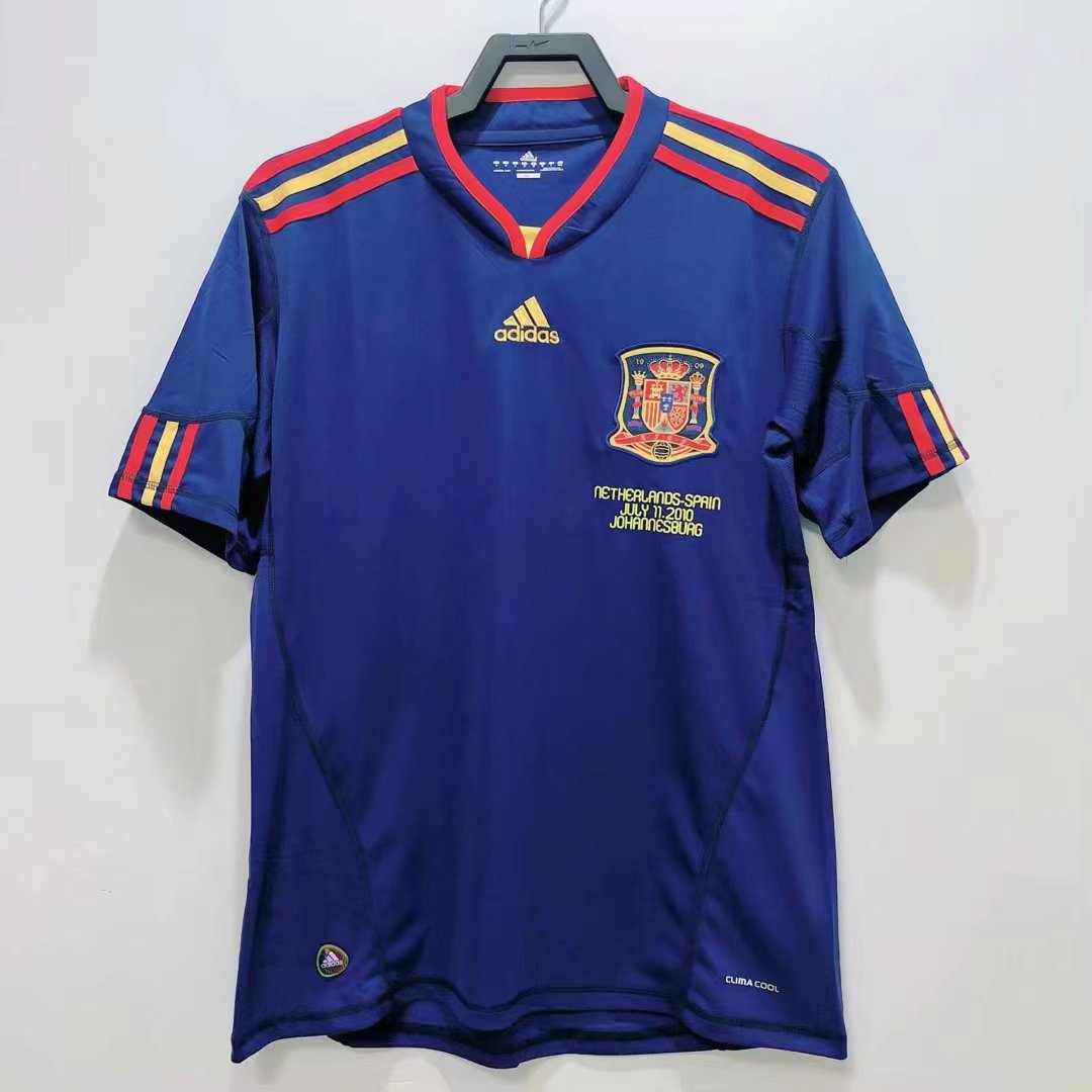 2010 World Cup Spain Retro away shirt : Thaï Quality - Pro Soccer Jersey