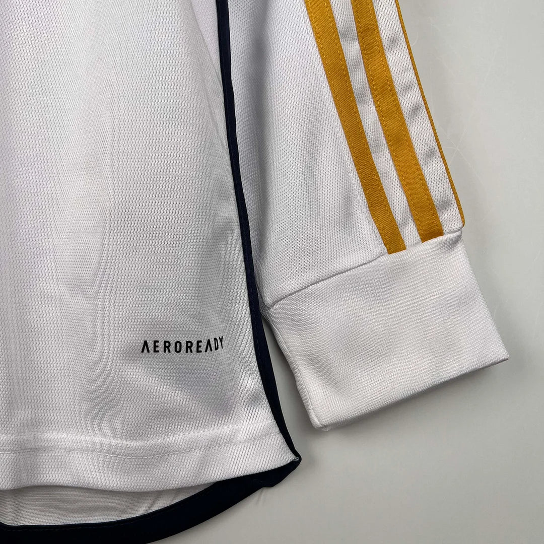 2023/2024 FC Real Madrid home shirt Long Sleeves : Thaï Quality - Pro Soccer Jersey