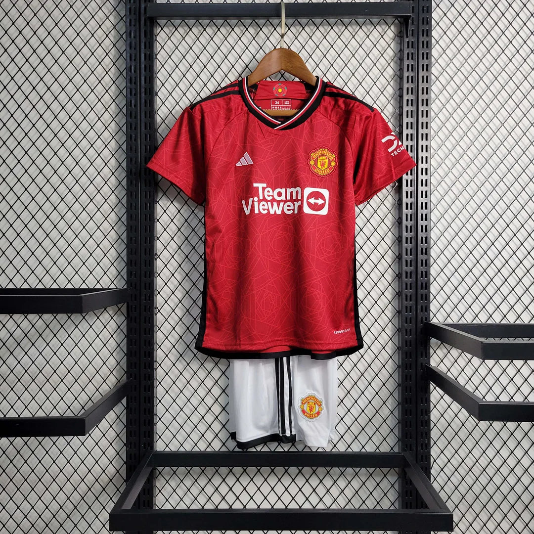 2023/2024 Man United Home Set Kids Size : Thaï Quality - Pro Soccer Jersey