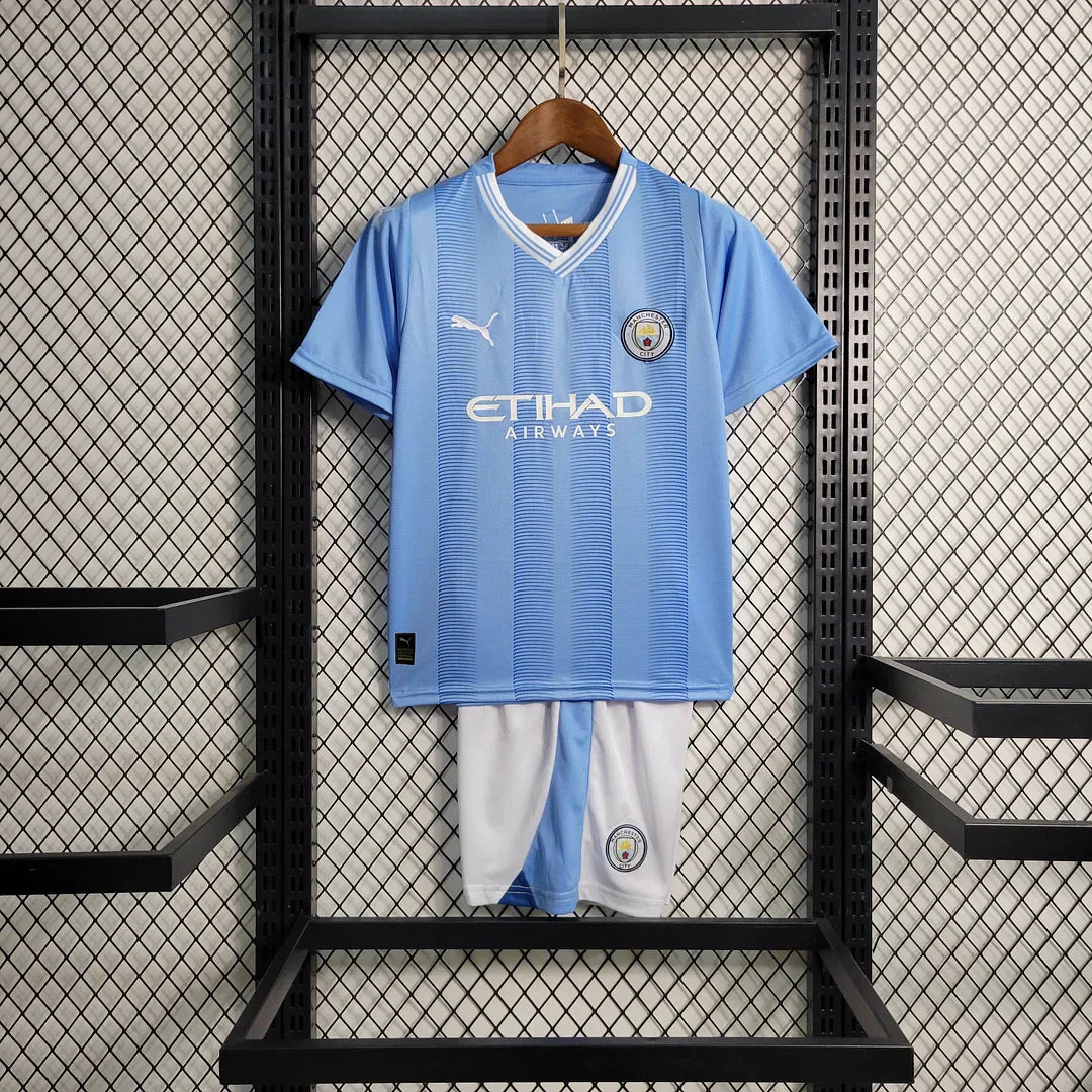 2023/2024 Man City Home Set Kids Size : Thaï Quality - Pro Soccer Jersey