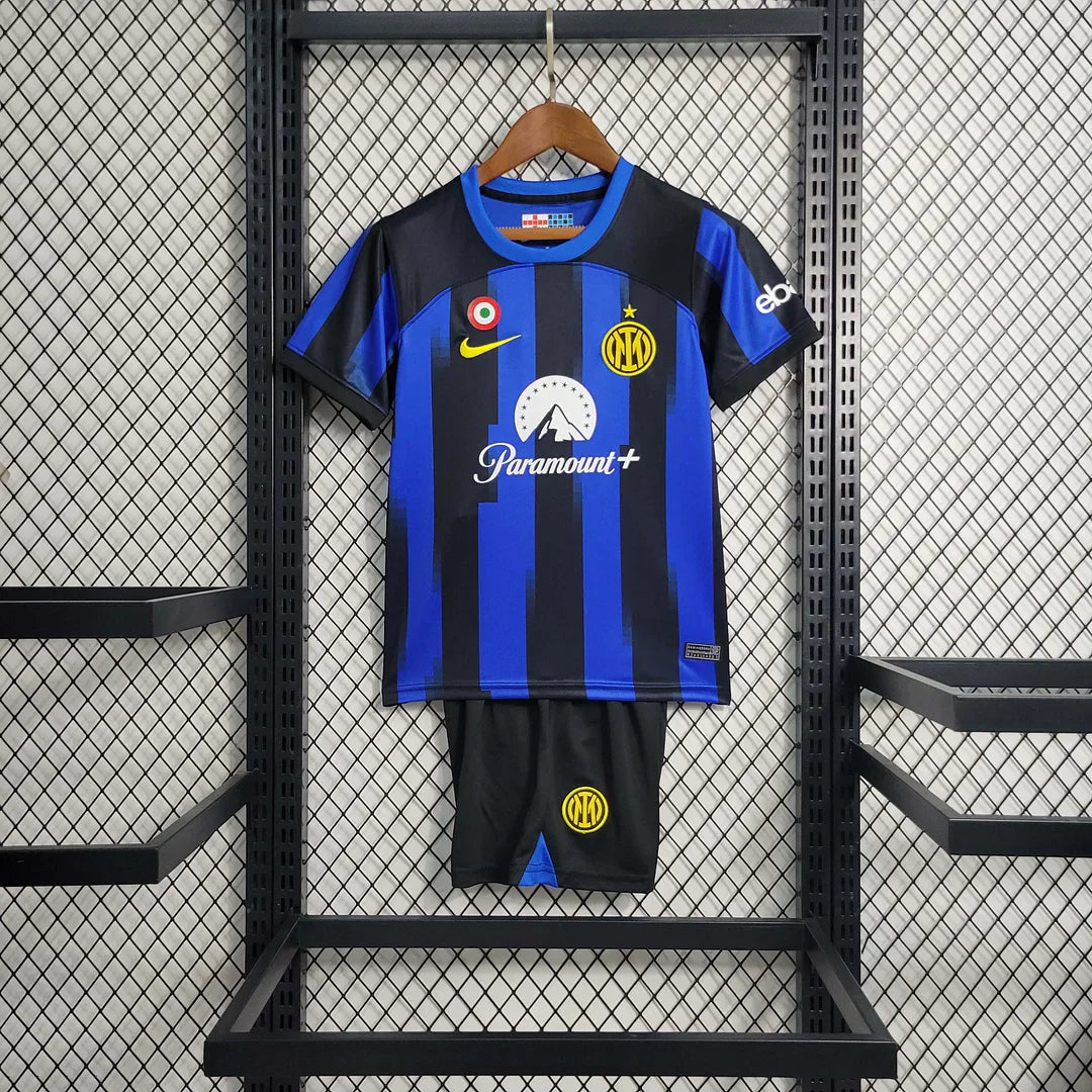 2023/2024 Internazionale Home Set Kids Size : Thaï Quality - Pro Soccer Jersey