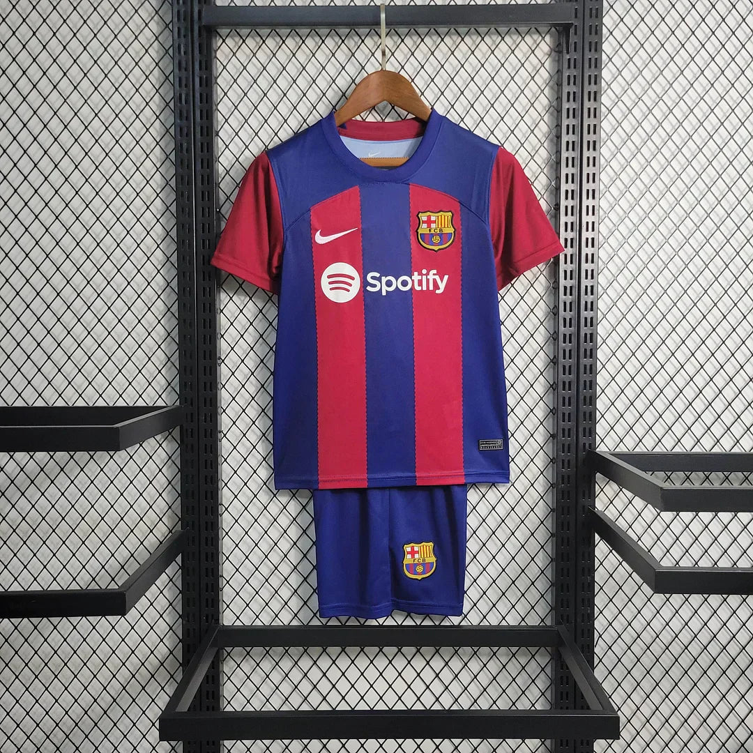 2023/2024 FC Barcelona Home Set Kids Size : Thaï Quality - Pro Soccer Jersey