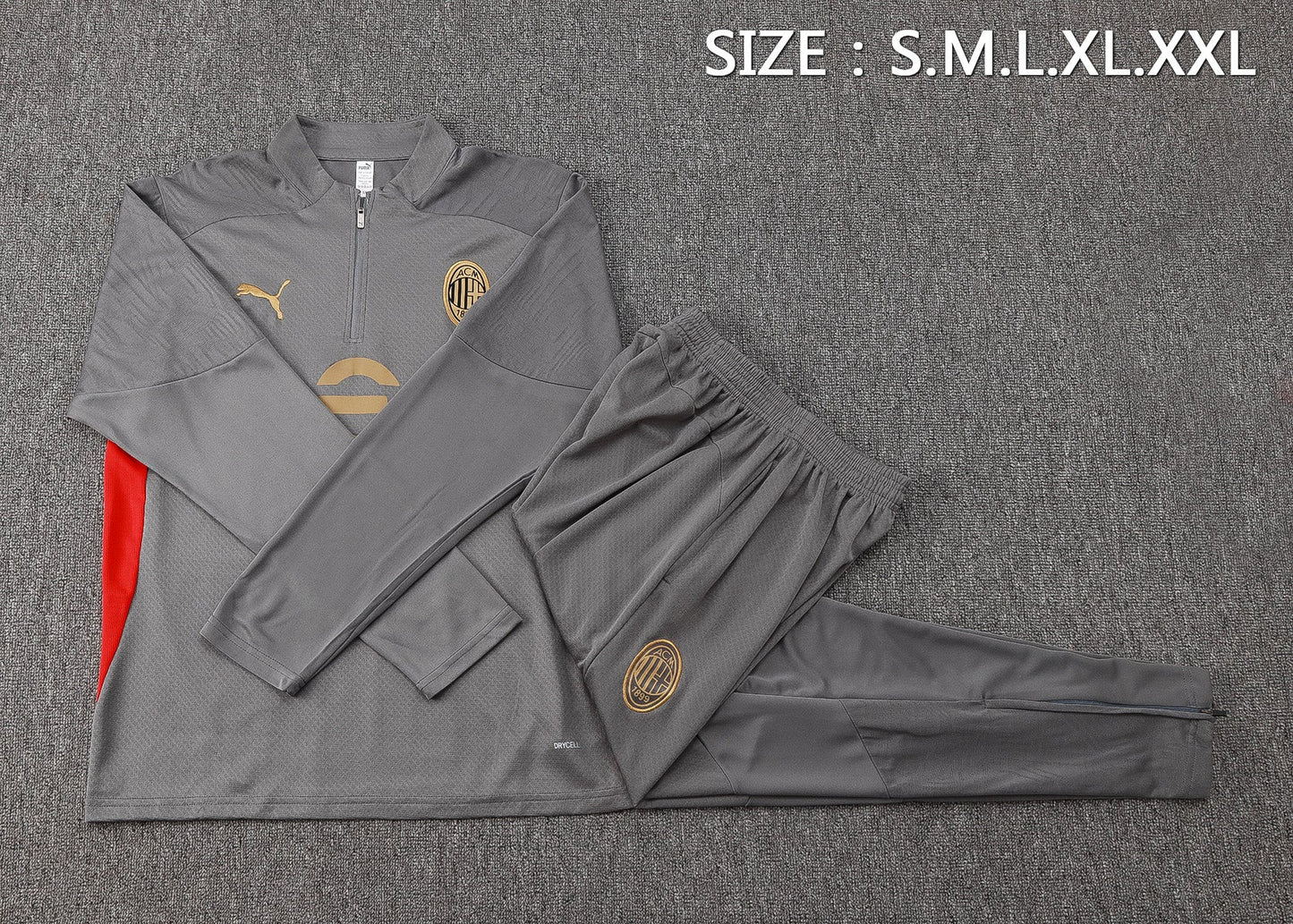 AC Milan Gray Tracksuit 24/25 - Pro Soccer Jersey