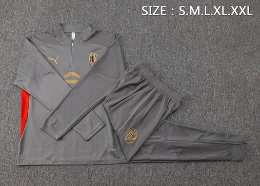 AC Milan Gray Tracksuit 24/25 - Pro Soccer Jersey