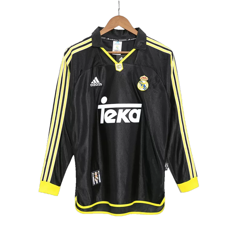 Real Madrid Retro Jersey Away Long Sleeve Soccer Shirt 99/01