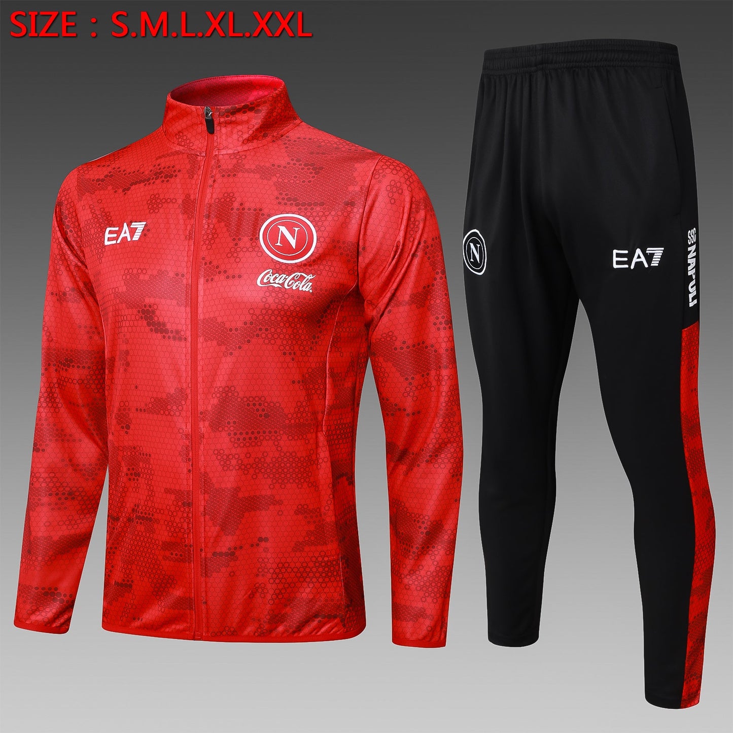 Napoli Red/Black Tracksuit 24/25 - Pro Soccer Jersey