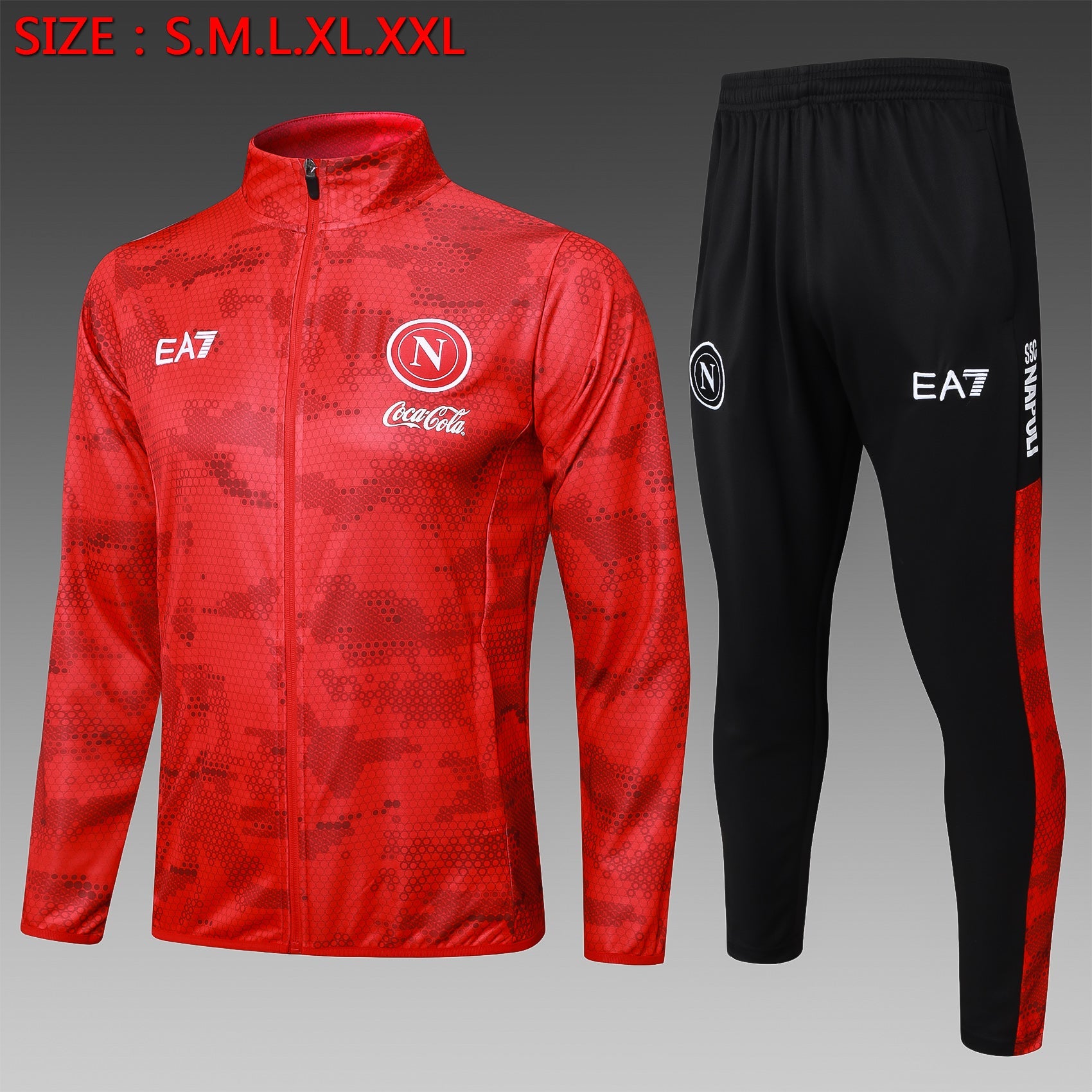 Napoli Red/Black Tracksuit 24/25 - Pro Soccer Jersey