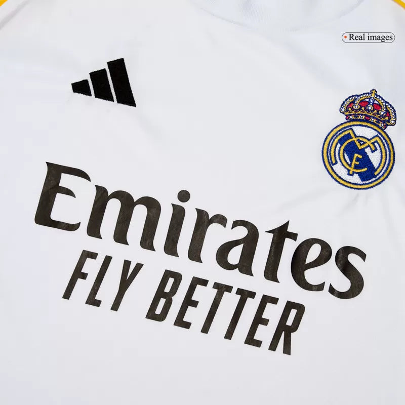Real Madrid Long Sleeve Soccer Jersey Home 2025/26