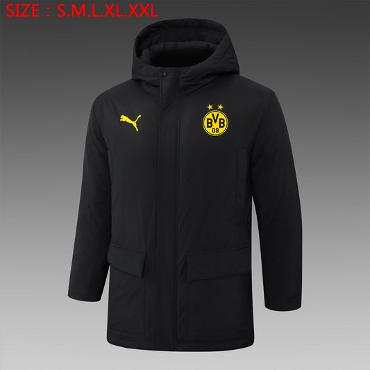 BVB Dortmund 24/25 Winter Black Jacket - Pro Soccer Jersey