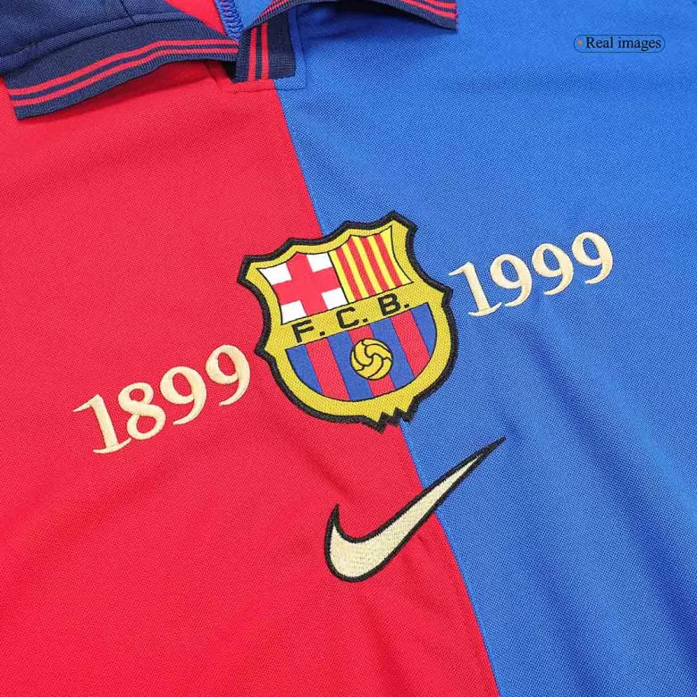 Barcelona Retro Jersey Home Soccer Shirt 1999/00 LS