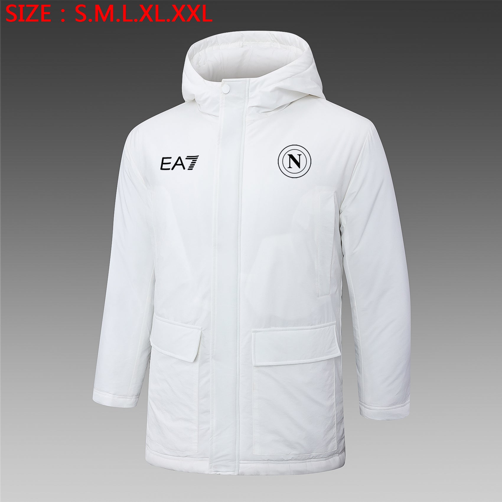 Napoli 24/25 Winter White Jacket - Pro Soccer Jersey