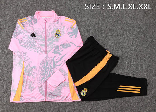 Real Madrid Tracksuit 24/25 Pink - Pro Soccer Jersey
