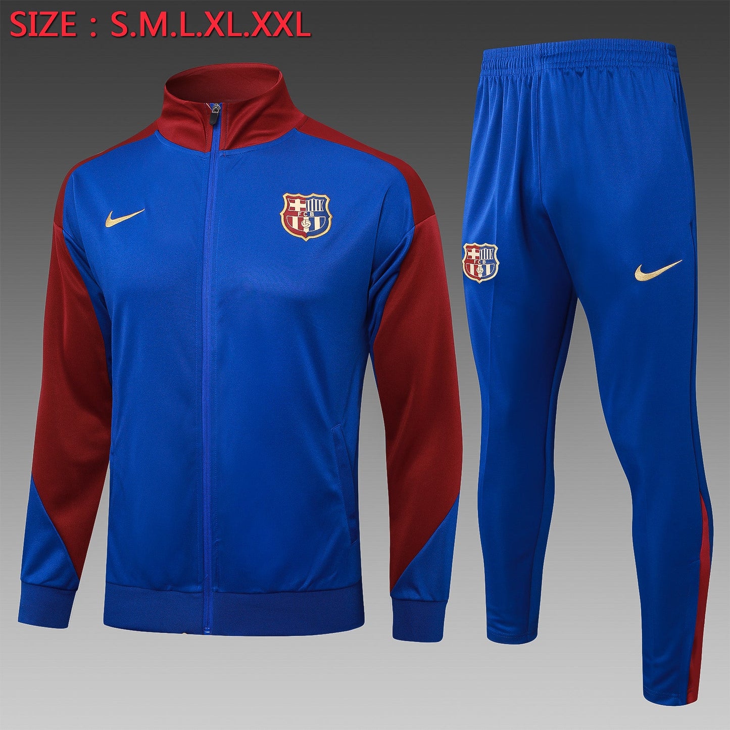 Barcelona Tracksuit 24/25 Fully Blue - Pro Soccer Jersey