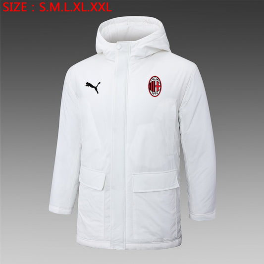 AC Milan 24/25 Winter White Jacket - Pro Soccer Jersey