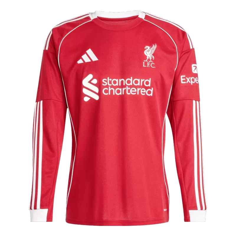 2025/2026 Long Sleeve Liverpool Home Football Shirt
