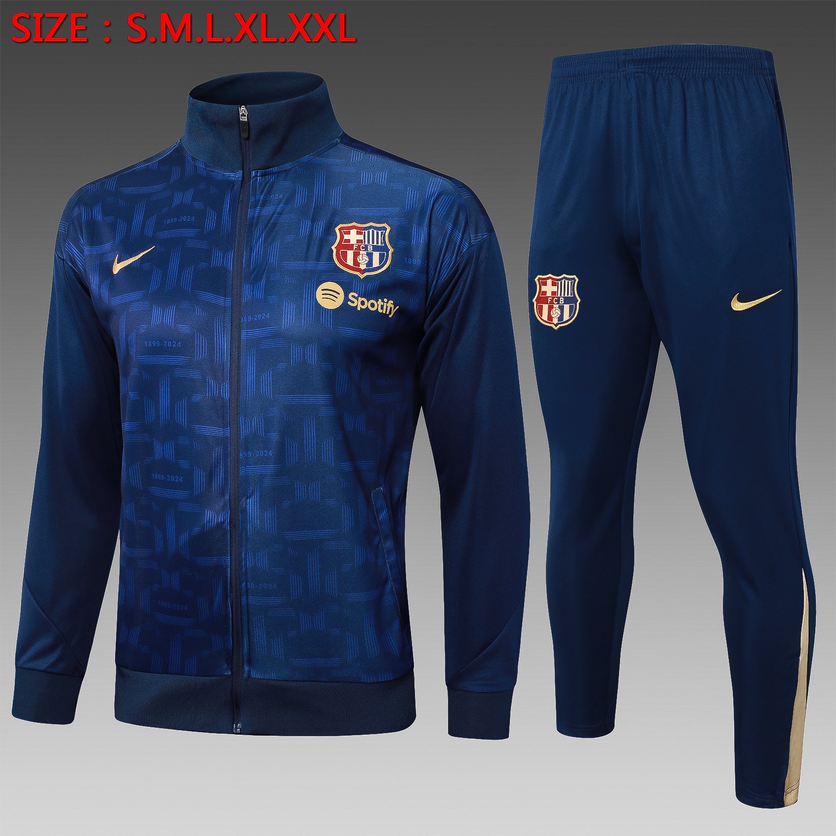 Barcelona 24/25 Tracksuit With Cowl - Pro Soccer Jersey
