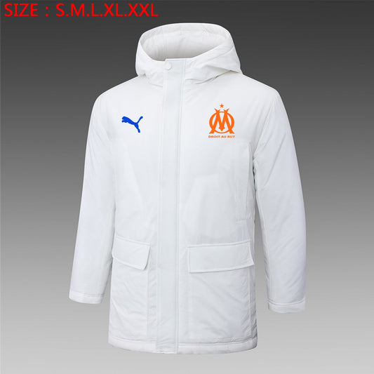 Marseille 24/25 Winter White Jacket LV 2 - Pro Soccer Jersey