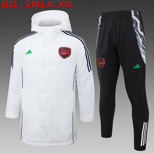 Arsenal Windbreaker Tracksuit 24/25 White - Pro Soccer Jersey
