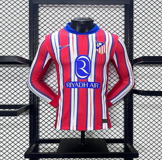 Atletico Madrid Home 24/25 Player Version LS - Pro Soccer Jersey