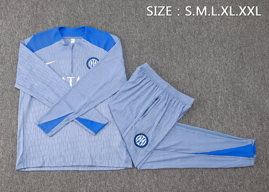Inter Milan Home Tracksuit 24/25 Fully Gray - Pro Soccer Jersey
