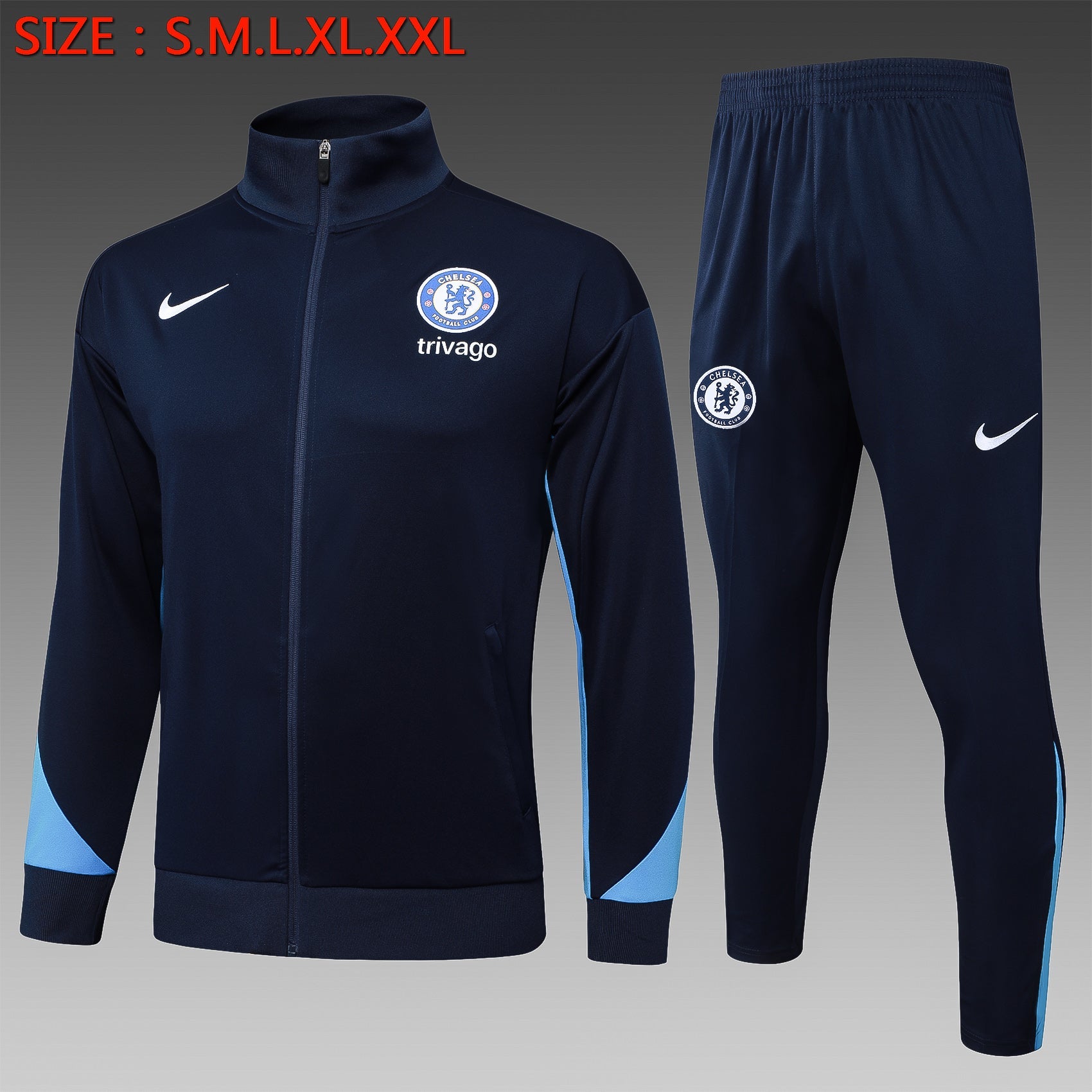 Chelsea Black/Blue Tracksuit 24/25 - Pro Soccer Jersey