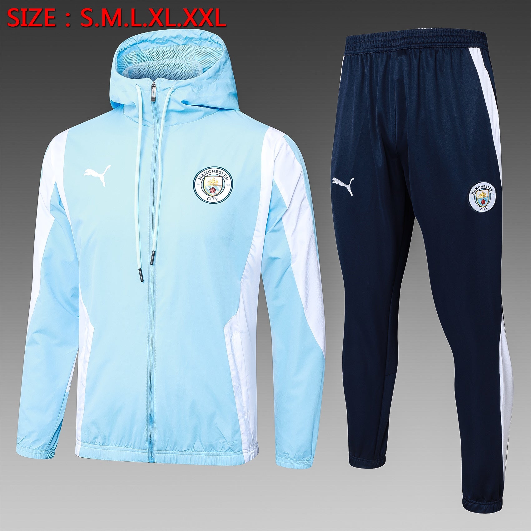 Manchester City Tracksuit 24/25 Hoodie Version - Pro Soccer Jersey