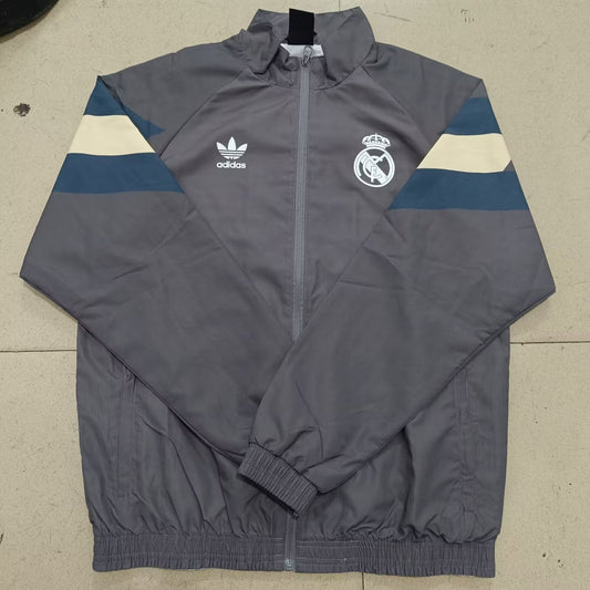 Real Madrid Windbreaker Jacket Gray 3rd - Pro Soccer Jersey