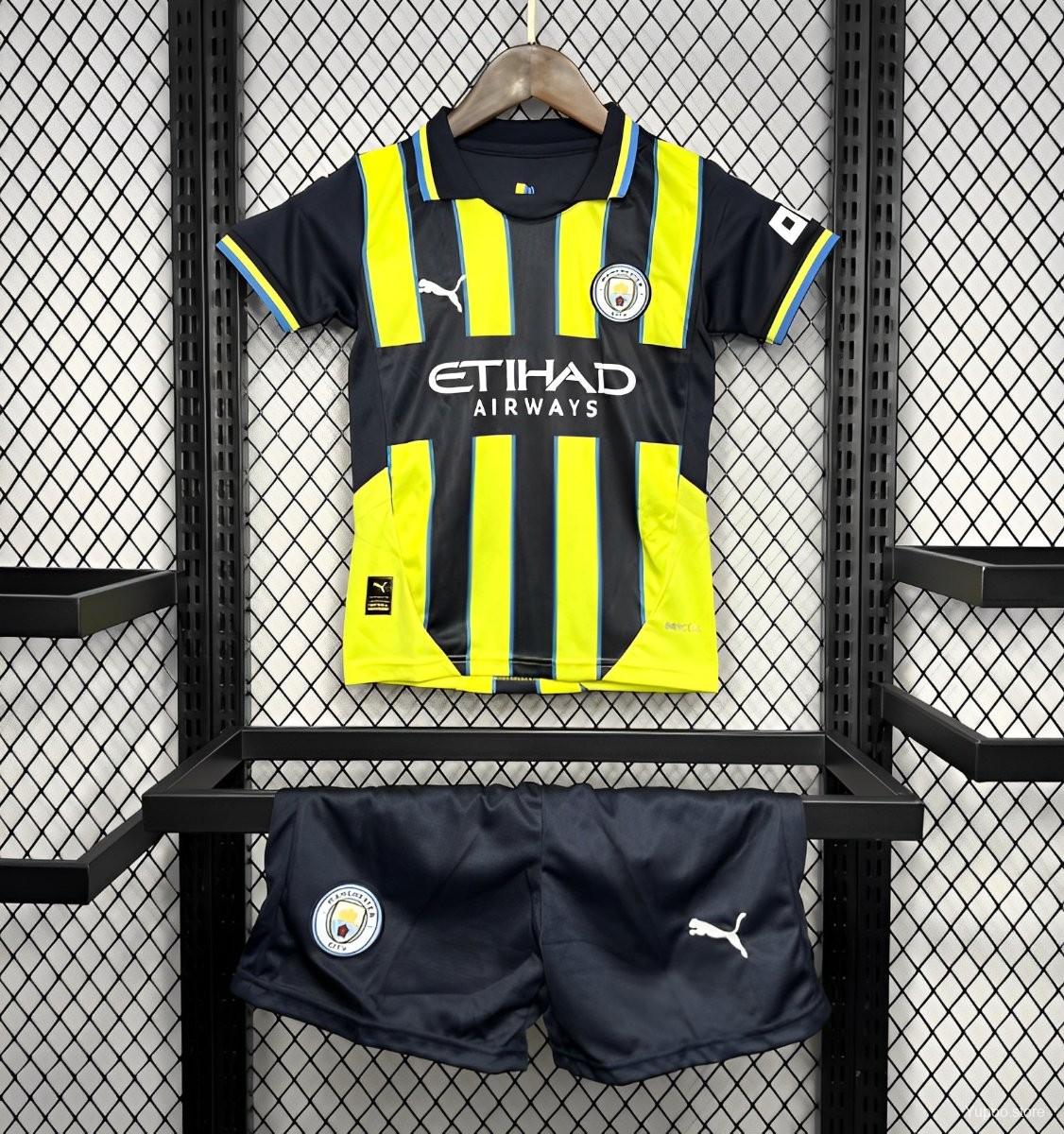 Kids Manchester City Away 24/25 Fan Version - Pro Soccer Jersey