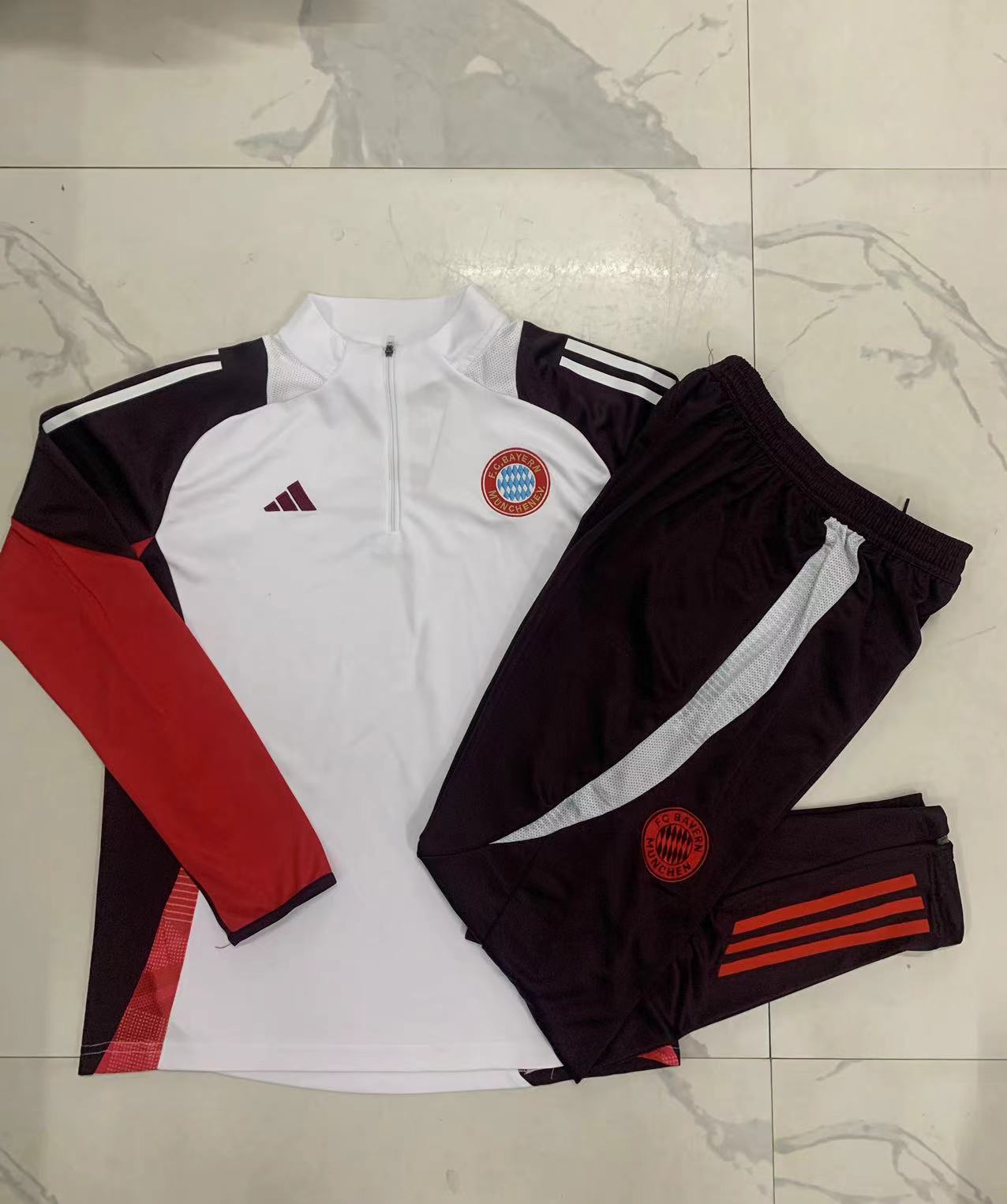 Bayern Munich Tracksuit 24/25 White - Pro Soccer Jersey