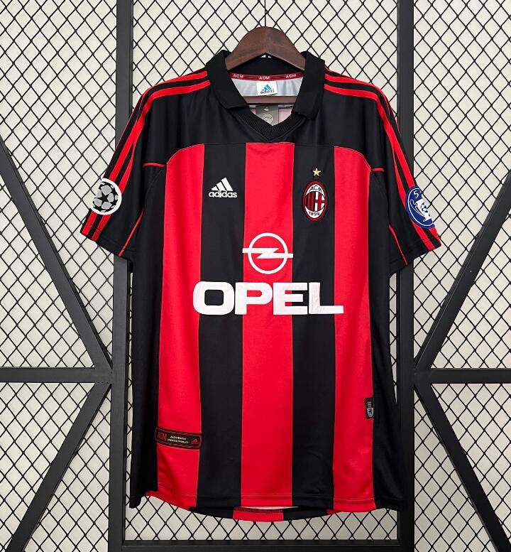 00-01 AC Milan Home UEFA Champions League