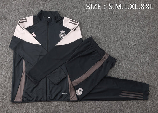 Real Madrid Tracksuit 24/25 Fully Gray - Pro Soccer Jersey