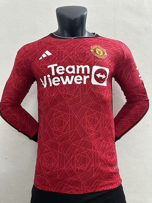 Manchester United Home 23/24 Player Version LS - Pro Soccer Jersey