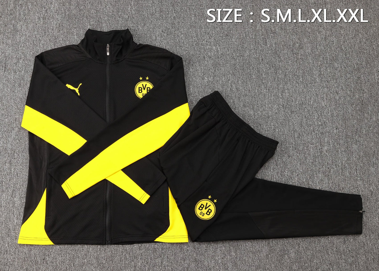 BVB Dortmund Iconic Black/Yellow Tracksuit 24/25 - Pro Soccer Jersey