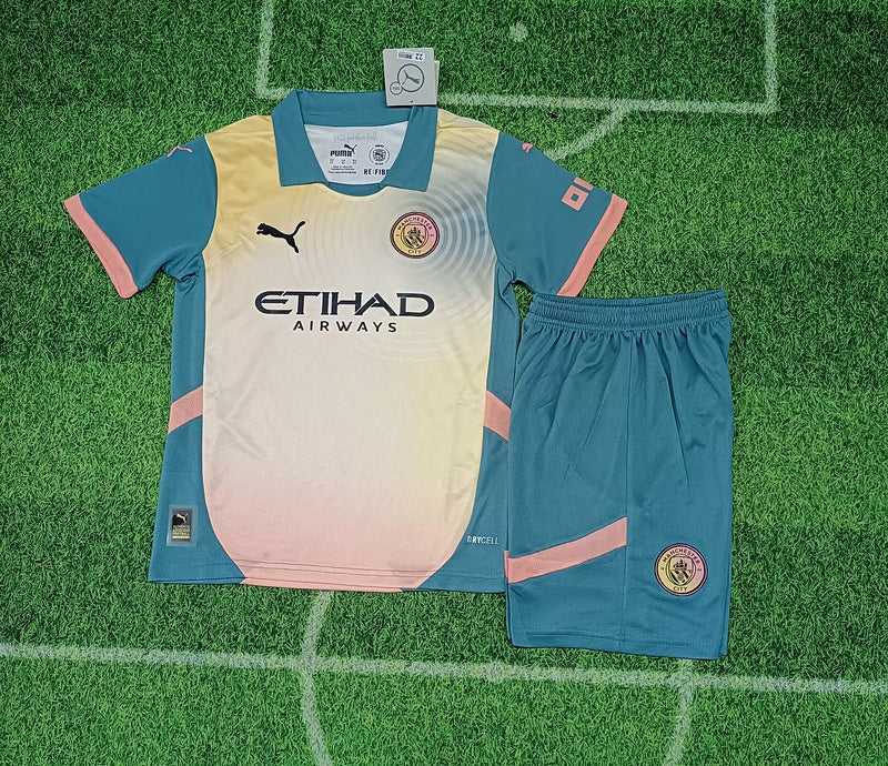 Kids Manchester City 4th 24/25 Fan Version - Pro Soccer Jersey