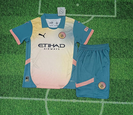 Kids Manchester City 4th 24/25 Fan Version - Pro Soccer Jersey
