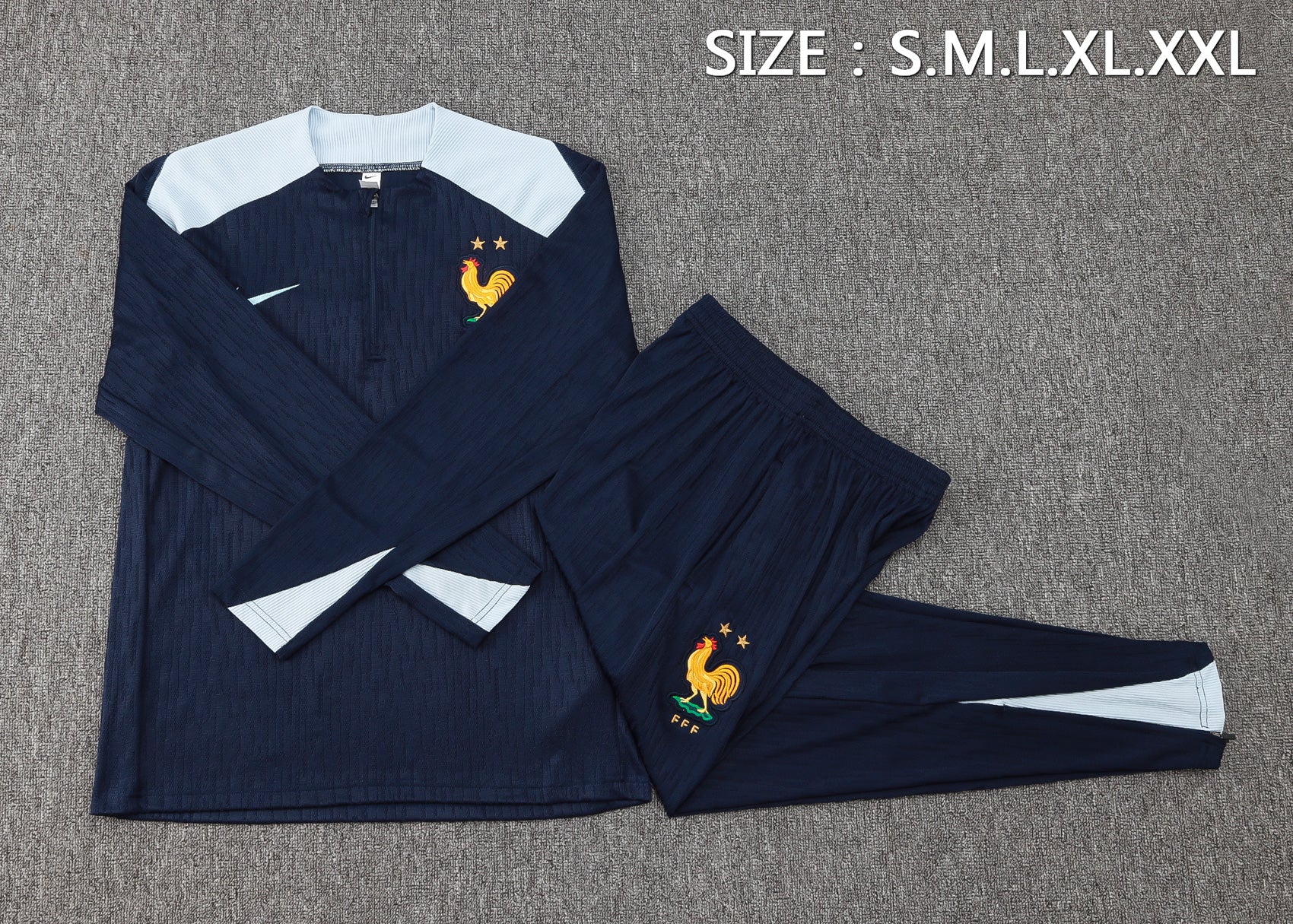 France Away Tracksuit 24/25 Black - Pro Soccer Jersey