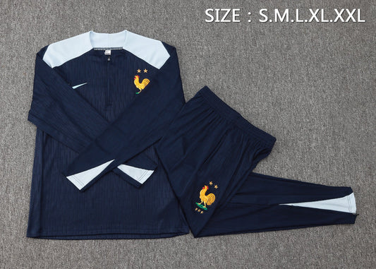 France Away Tracksuit 24/25 Black - Pro Soccer Jersey