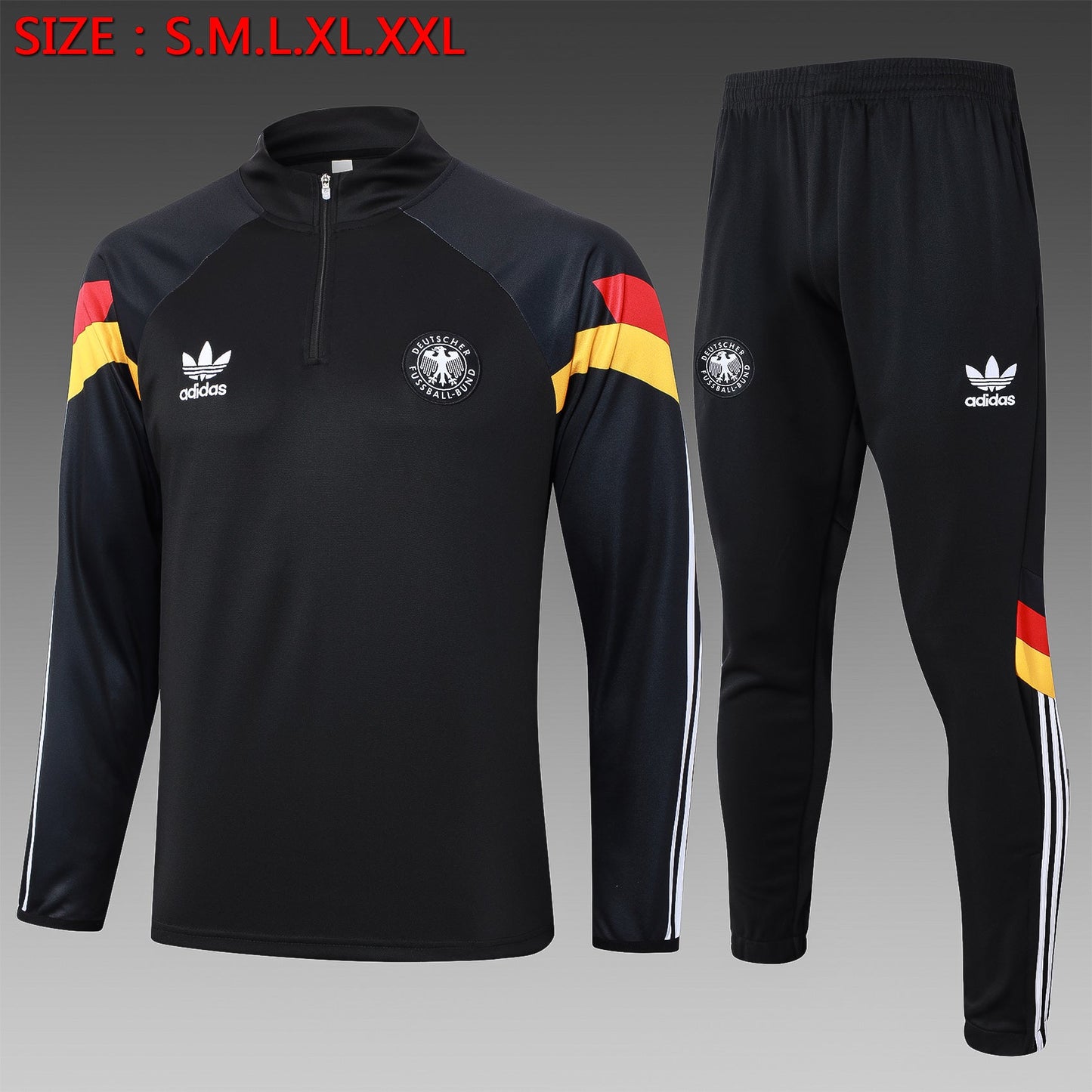 Germany Tracksuit 24/25 Black - Pro Soccer Jersey