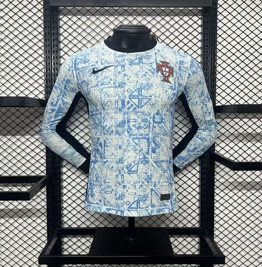 Portugal Away Euro 24 Player Version LS - Pro Soccer Jersey
