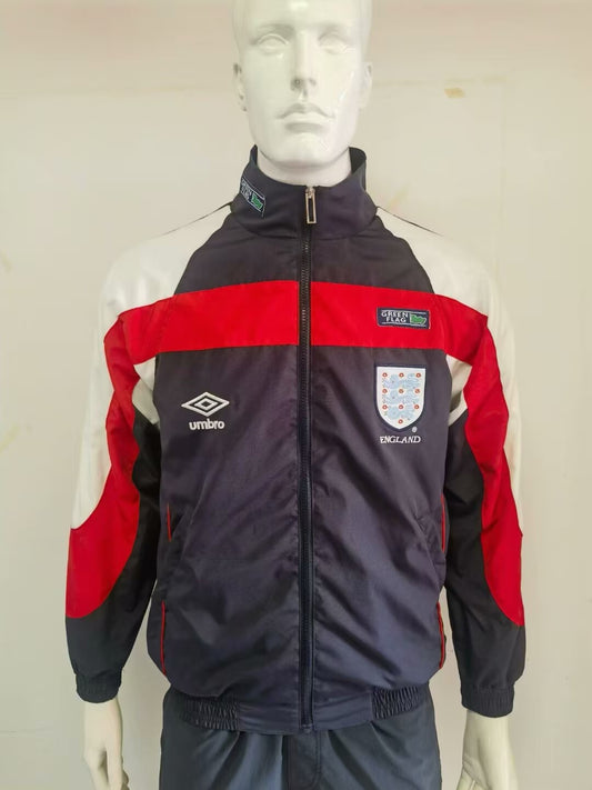 England Black Windbreaker Jacket Umbro - Pro Soccer Jersey