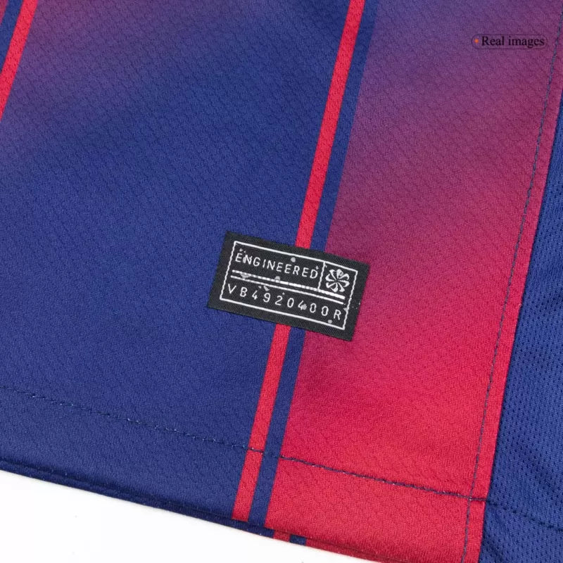 Barcelona Long Sleeve Jersey Home Football Shirt 25/26