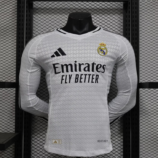 Real Madrid Home 24/25 Player Version LS - Pro Soccer Jersey