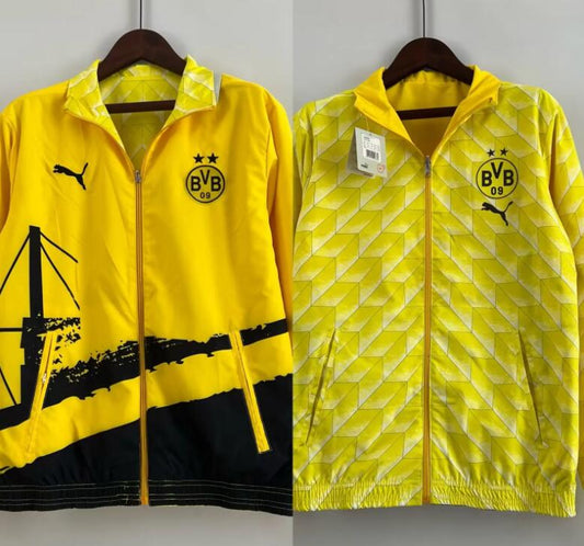 23 Dortmund embroidered double-sided windbreaker