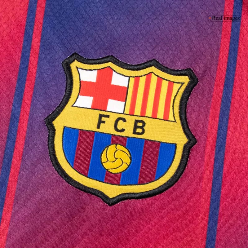 Barcelona Long Sleeve Jersey Home Football Shirt 25/26