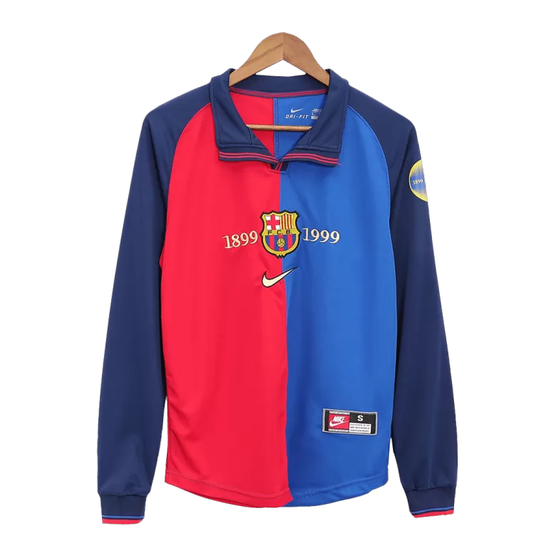 Barcelona Retro Jersey Home Soccer Shirt 1999/00 LS