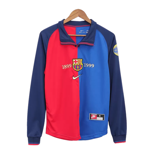 Barcelona Retro Jersey Home Soccer Shirt 1999/00 LS